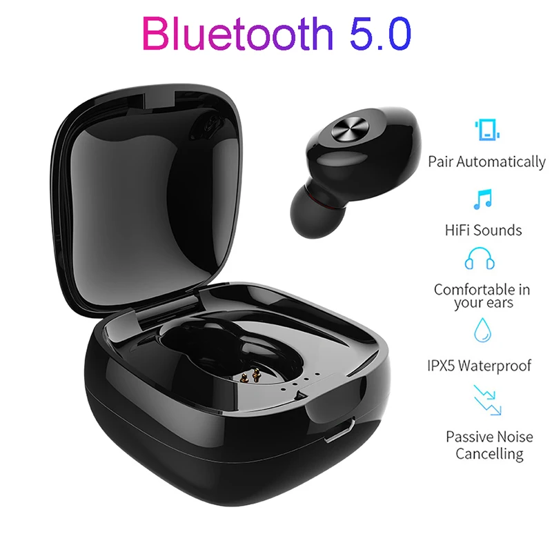 

XG12 TWS Bluetooth 5.0 Earphones Stereo Wireless Earbus HIFI Sound Sport headphones Airpod Gaming Headset with Charging Box Mic