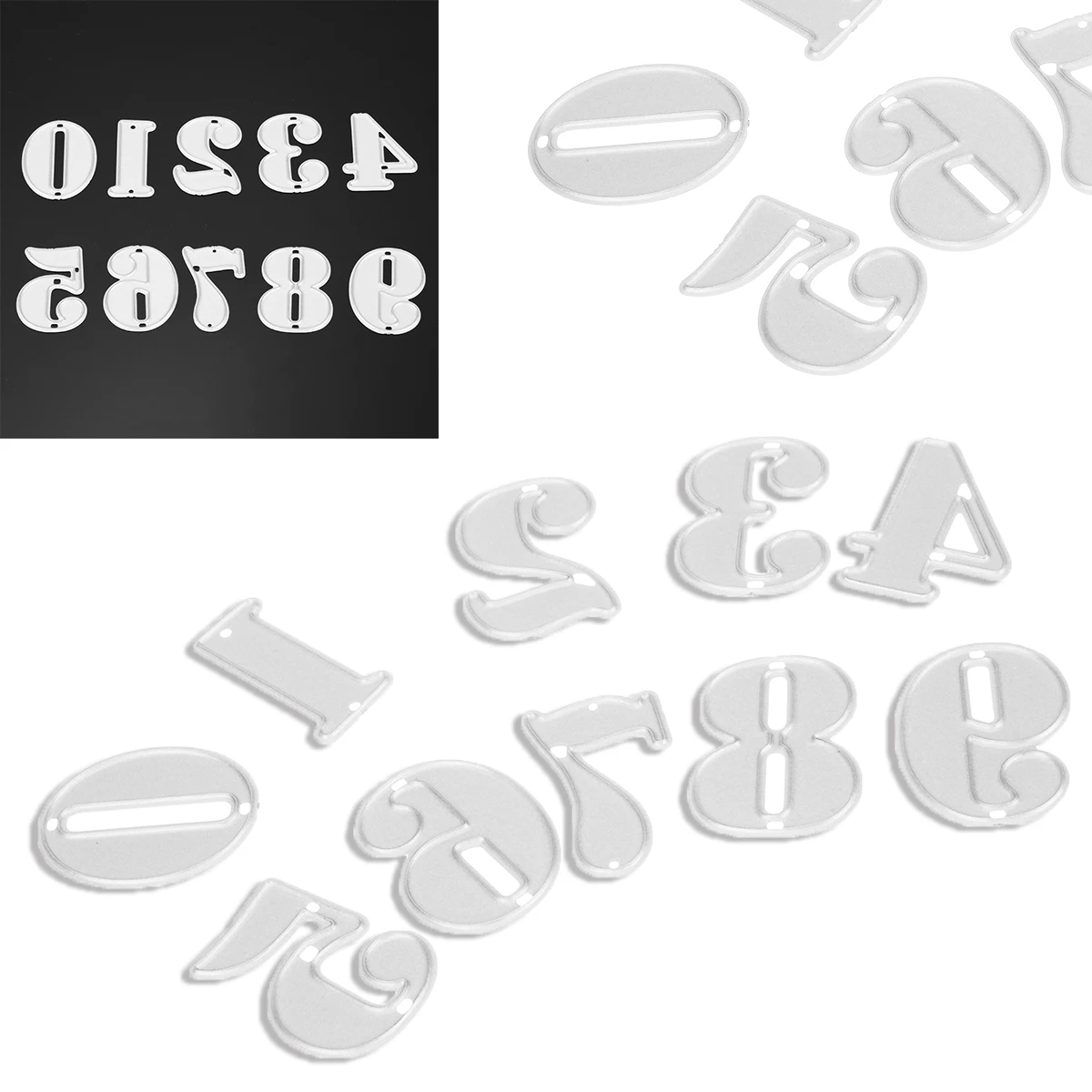 0-9 Numbers Cutting Die Set Carbon Steel Embossing Cutting Stencil Paper Cards Decorative Crafts Scrapbooking Template Mold