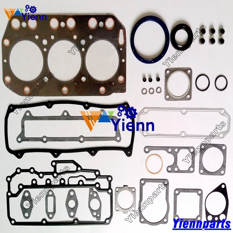 Для Yanmar 3TN100 3TN100L полный комплект прокладок 119040-01340 Вт/прокладка головки для Daewoo DSL-801 погрузчик с бортовым поворотом детали двигателя