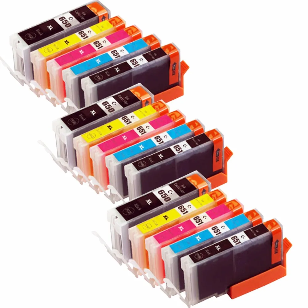 

15x Ink Cartridge CLI 651 XL PGI 650 for Canon Pixma IP7260 ix6860 MX926 MX920 MG5460 MG5660 MG6460