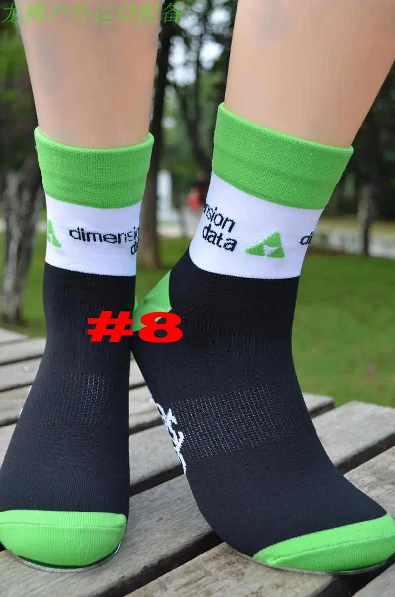Dimensão da Equipe de Dados Bicicleta ao ar Pares Lote Meias Ciclismo Respirável Joelho Alto Proteger Pés Wicking Sprots Meia Livre 3 – Pro