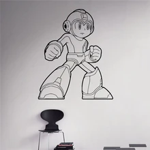 Mega Man de juego para pared calcomanía Comics vinilo adhesivo de superhéroe para pared Retro juego casa Interior niños decoración de pared de habitación X042