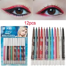 12 шт./компл. стойкий пигмент подводка для глаз карандаш водонепроницаемая цветная подводка для глаз Ручка косметика для глаз макияж контурная палочка для выделения LD