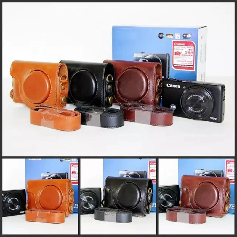 Чехол из искусственной кожи для камеры чехол Canon powershot S120 S110 сумка цифровой с