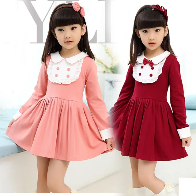 New Spring Baby Girl Dress Girls Cute Bow Cotton Dress 3 12 Age ...
