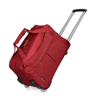 Модные Туристические сумки для женщин и мужчин, дорожные сумки на колесиках, дорожные сумки на колесиках, сумки для багажа на колесиках - Цвет: Red