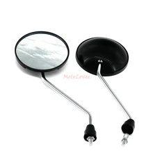 Motorcycle Rearview Mirrors 360 Degree Convex Moped Scooter Motorbike Side Mirror