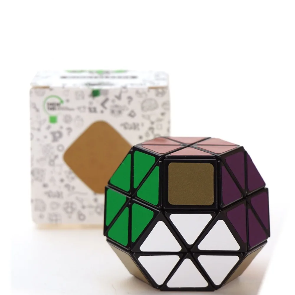 

lanlan Magic cube Eight-axis octahedral embroidery ball black bottom Cube Puzzle Toy Gift