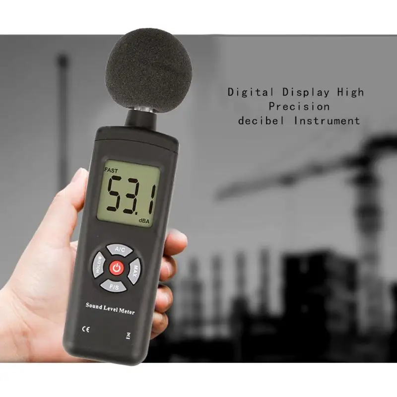 

30-130dB 0.1dB Digital Audio Sound Level Meter Decibel Noise Volume Tester Noise Measurement Noise Diagnostic tool