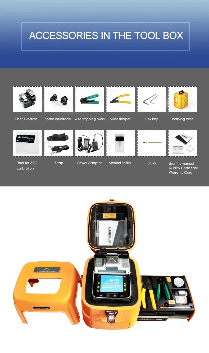 Бесплатная доставка сигнальная пожарная AI-7C Soudeuse Fibre Optique FTTH Fusion Splicer Машина обновленная от Signalfire AI7 AI-7