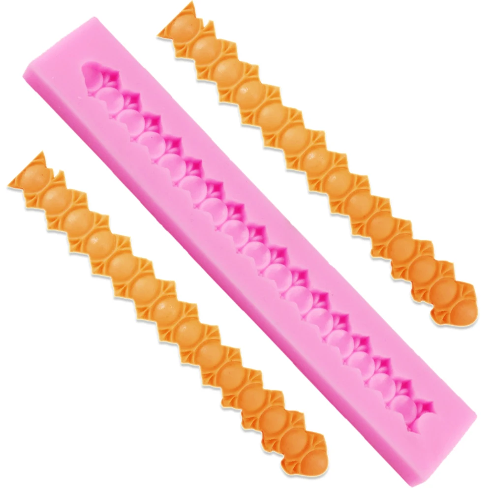 Pearl Jewelry Cake Border Silicone Molds Cupcake Fondant Cake