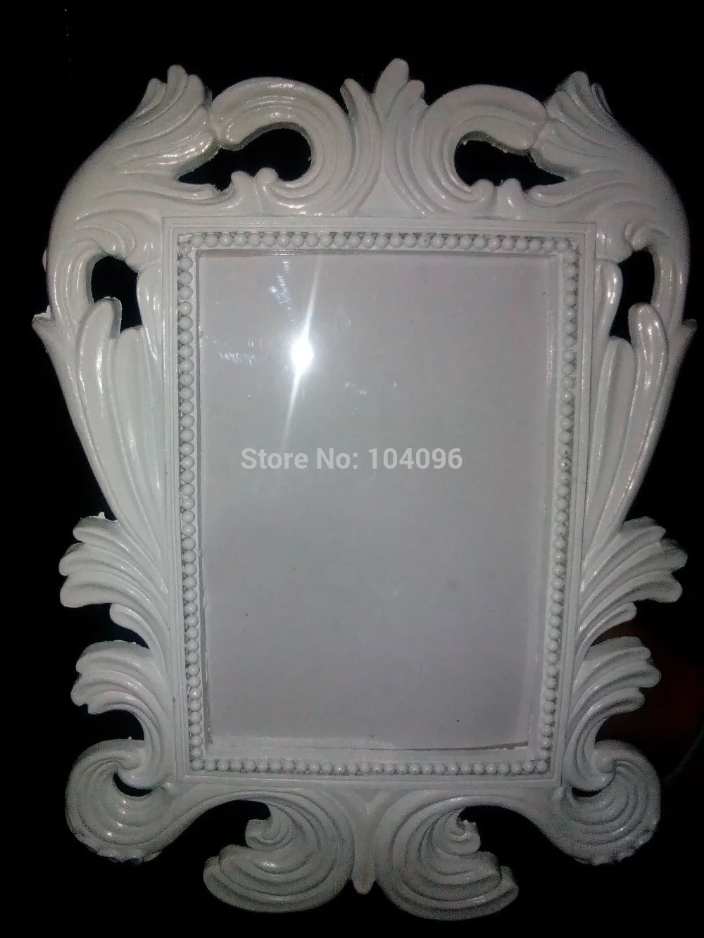 Big size White Baroque photo frame wedding place card holder picture