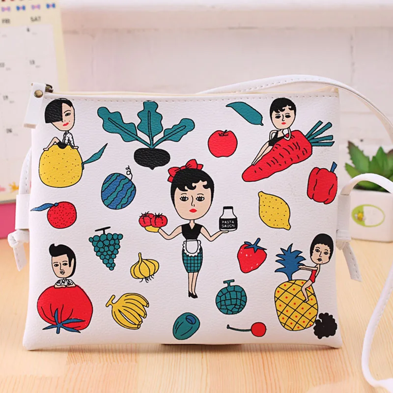 

Women Cartoon Printed Graffiti Handbag Mini Crossbody Shoulder Bag Ladies Casual Purses Clutches MSJ99