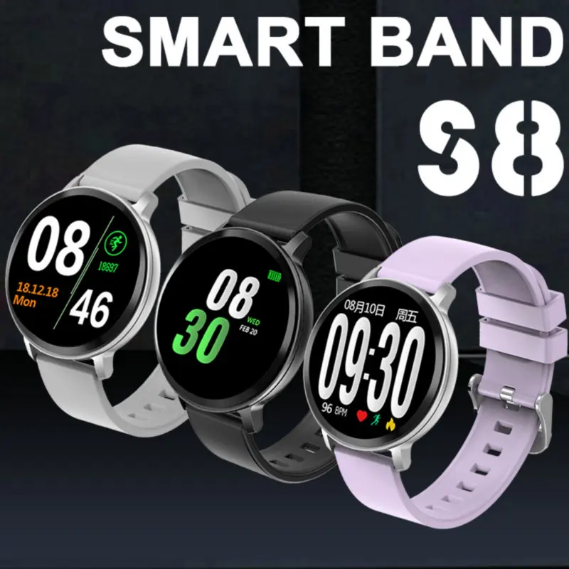 

S8 Smart Watch Color Screen Smartwatch men women Fashion Fitness Tracker Heart Rate monitor blood pressure Blood Oxygen Bracelet