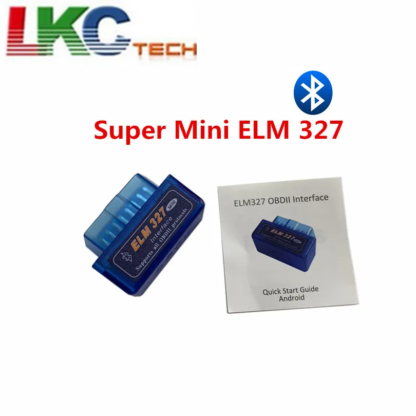 2019 A + Качество Супер Мини ELM 327 Bluetooth с сканирующей бумагой OBD II V2.1 работает на Android