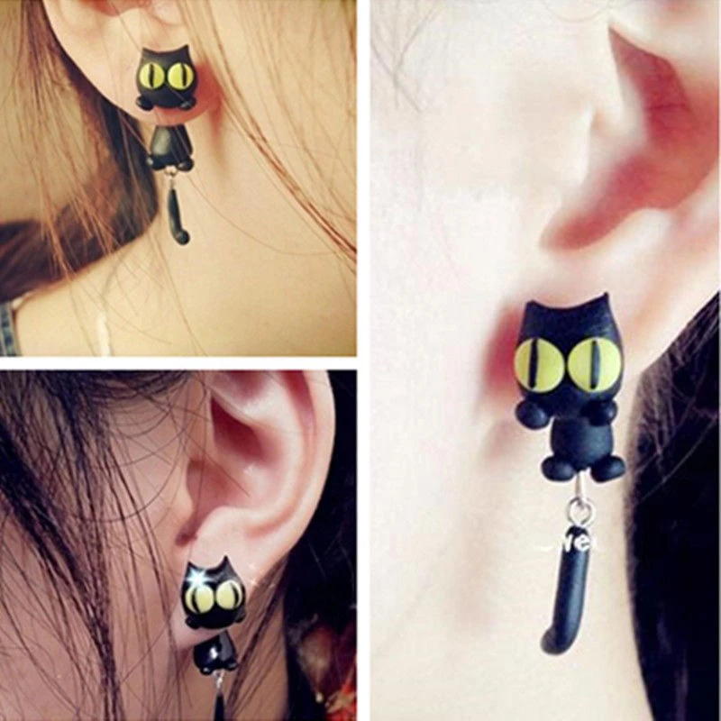 Cartoon Cat Stud Earrings 10