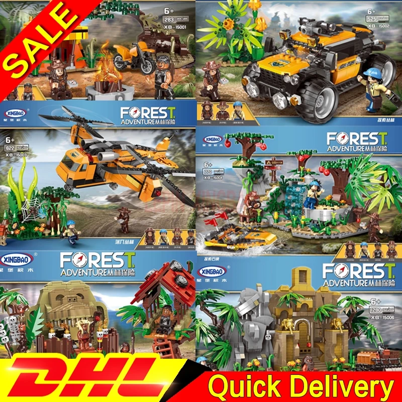 

XINGBAO 15001 15002 15003 15004 15005 15006 Assembly Forest Survival Set Building Blocks Bricks Kid Toys Model Christmas Gifts
