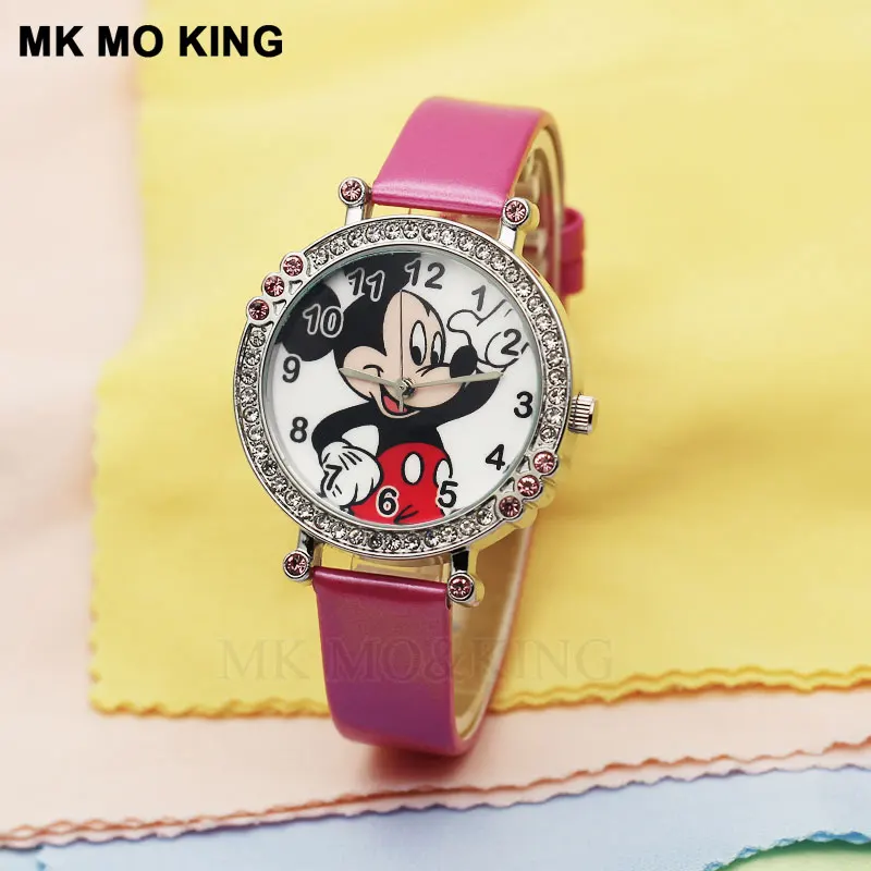 Роскошные ролевые mk x с охлаждением kittyed Стразы модные детские для мальчиков и девочек милые детские кварцевые наручные часы подарок браслет reloj - Цвет: rose
