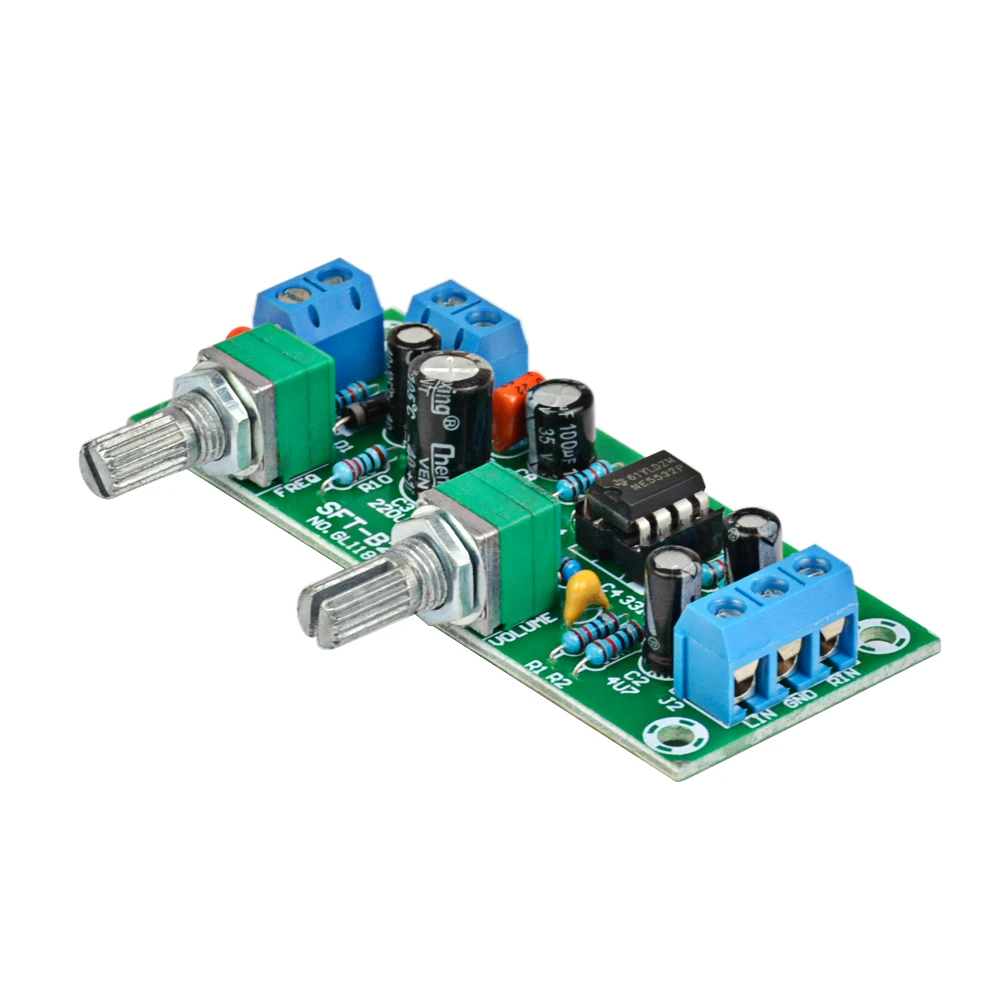 AIYIMA Hi Fi фильтр DC 12 в 24 низкочастотный NE5532 басовый тон сабвуфер предусилитель