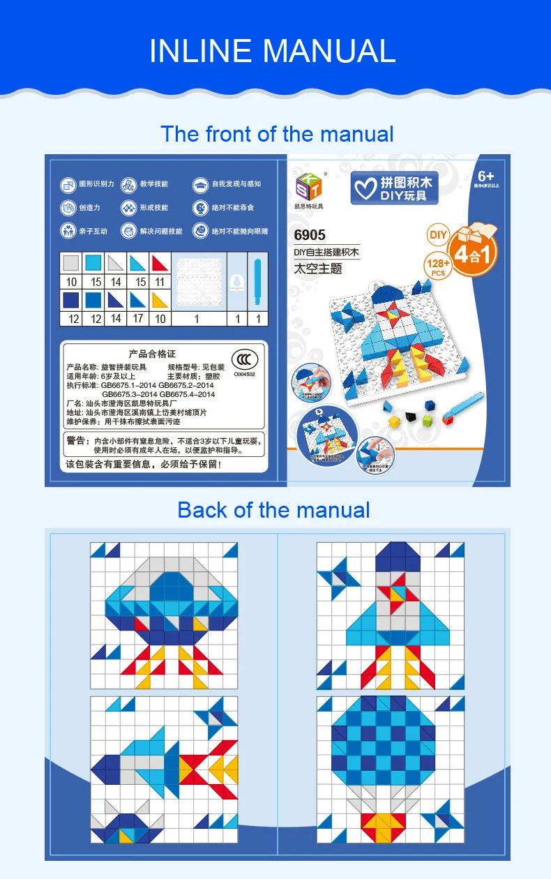 DOLLRYGA Geometric Shapes Puzzle Sorting Math Bricks diy Learning knutselen kinderen Educational Game Toddler Toys for Children