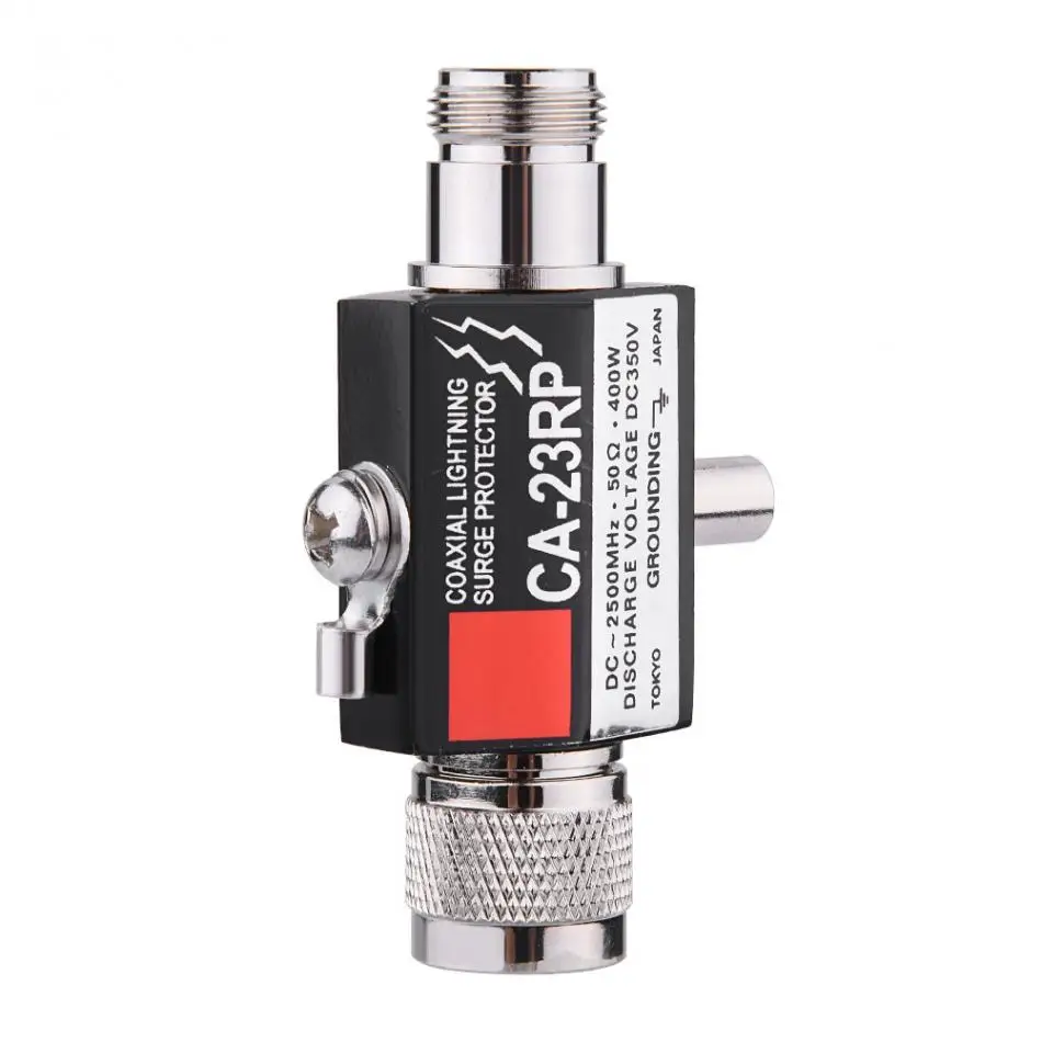Lightning Arrestor N Male Plug to N Female Coaxial 0-2.5GHZ 400W CA-23RP 50ohm DC-2500MHz N Connector 400W Protector Arrester - Famidy.com