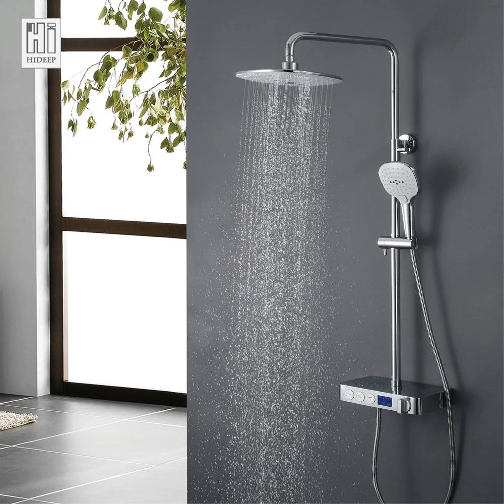 HIDEEP Brass Shower Faucets Body Sprays Heads Water Saving Shower