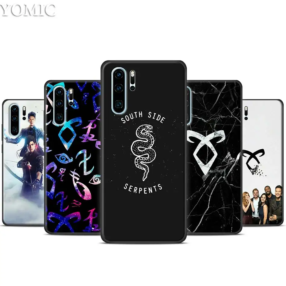 

American Tv Shadowhunter Runes Silicone Black Case for Huawei P30 20 Pro P10 P20 P30 Lite Mate 10 20 Lite P Smart Plus Case