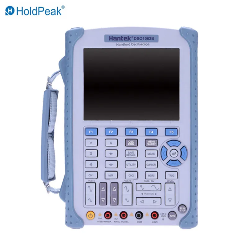 

Hantek DSO1062B 2 in 1 Handheld Oscilloscope 2 Channels 60MHZ 1GSa/s sample rate 1M Memory Depth 6000 Counts Multimter DMM