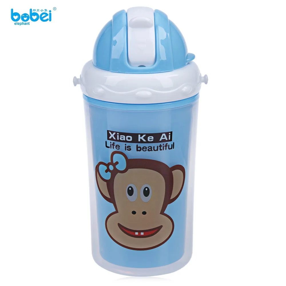 Bobei Cute Kids Double Layer Heat Insulation Water Bottle Cartoon Cup School Water Bottles Kettle Shaker water milk bottles0