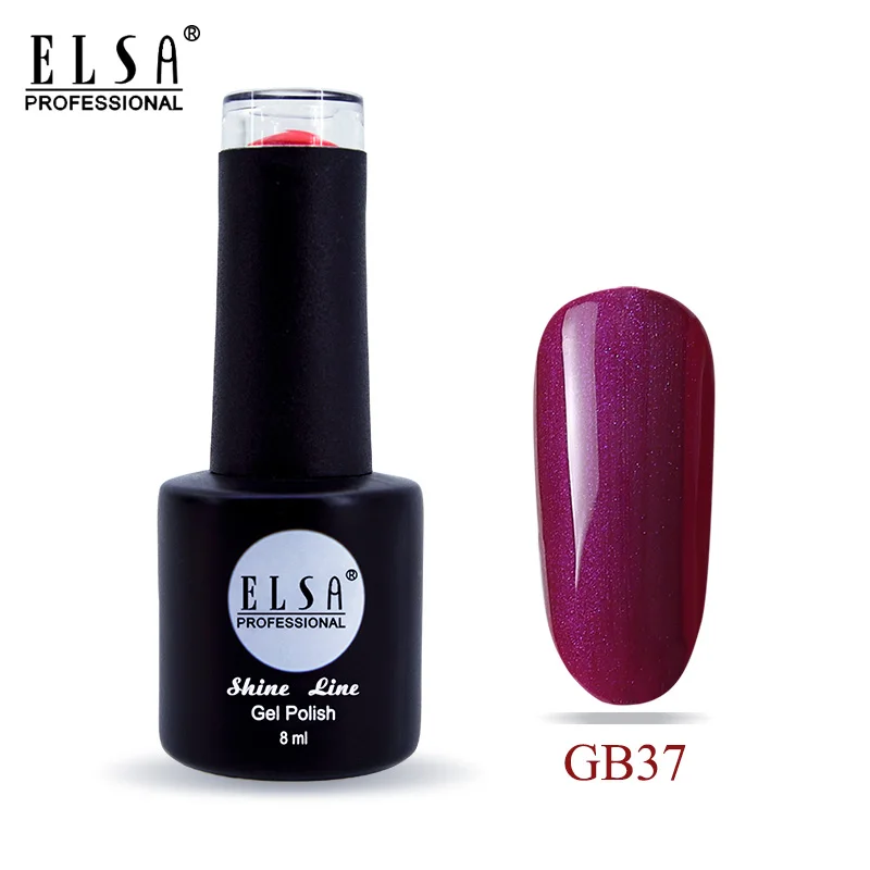 Elsa 8 мл Гель-лак для ногтей для маникюра полуперманентный Vernis верхнее покрытие УФ светодиодный Гель-лак впитывающийся художественный Гель-лак для ногтей - Цвет: GB37