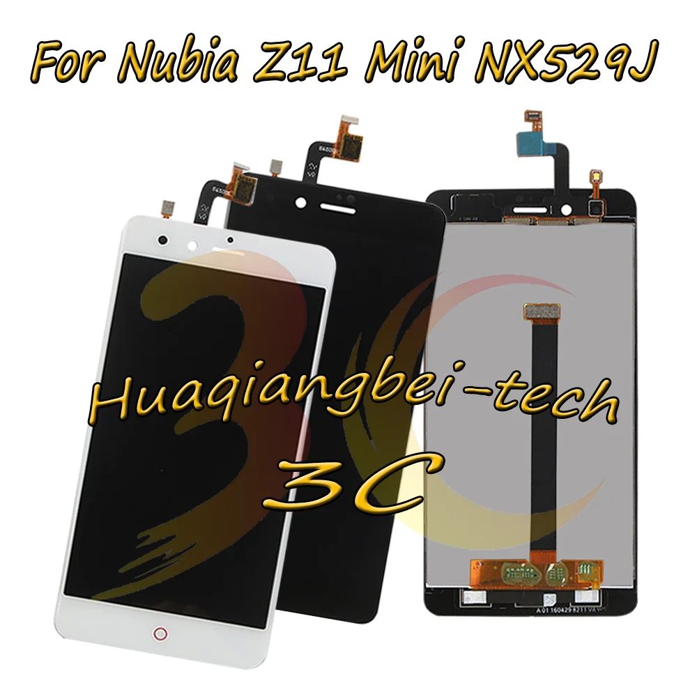 Цена 5,0 Новый для zte Nubia Z11 Mini NX529J Полный ЖК дисплей + кодирующий преобразователь сенсорного экрана в сборе черный белый 100% протестирован + отслежи...