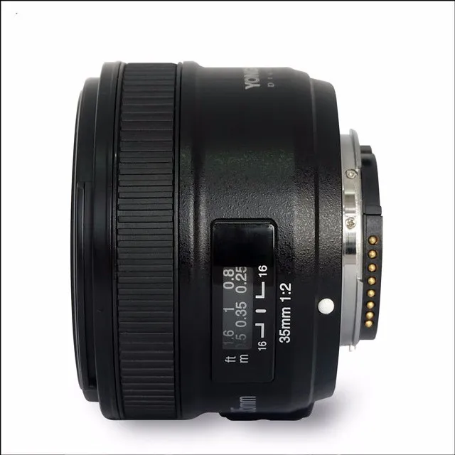 YONGNUO YN35mm F2.0 F2N широкоугольный AF/MF фиксированным фокусом для Nikon F крепление D7100 D3200 D3300 d3100 D5100 D90 DSLR Камера 35 мм