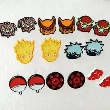 Naruto Konan Sharingan Uzumaki модные Асимметричные маленькие серьги унисекс серьги-каффы серьги-кольца аниме