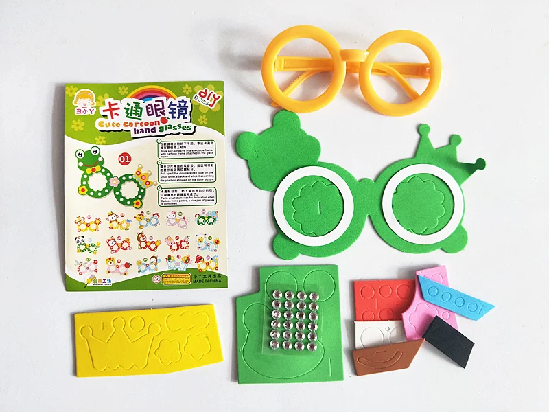 Happyxuan 8 designs/lot Kids DIY Art Craft Kits Set EVA Foam Stickers Kindergarten Creative Handmade Educational Toy Girls Gift