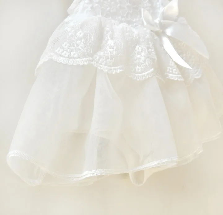 Детское летнее платье, новорожденная девочка-Новорожденный, без рукавов, кружевное свадебное платье на крестины, платья с бантом для младенцев, одежда для девочек