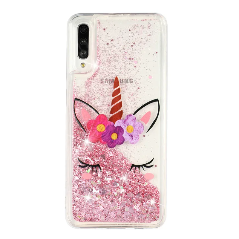 Мягкий чехол для Samsung Galaxy A50 A10 A20 A30 A40 A70 M10 A51 A71 блестящий телефона с динамической