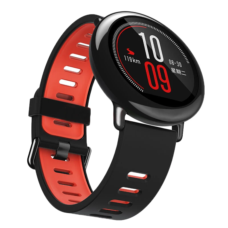 Ремешок на запястье 22 мм спортивные силиконовые браслеты для Xiaomi Huami Amazfit Bip BIT PACE Lite Молодежные Смарт-часы сменный ремешок смарт-браслет