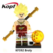 50 шт. KF392 Супер Герои Dragon Ball Z фигурки Broly Super Sayayin Future trunks Вегета ГОКу строительные блоки игрушка-подарок для детей