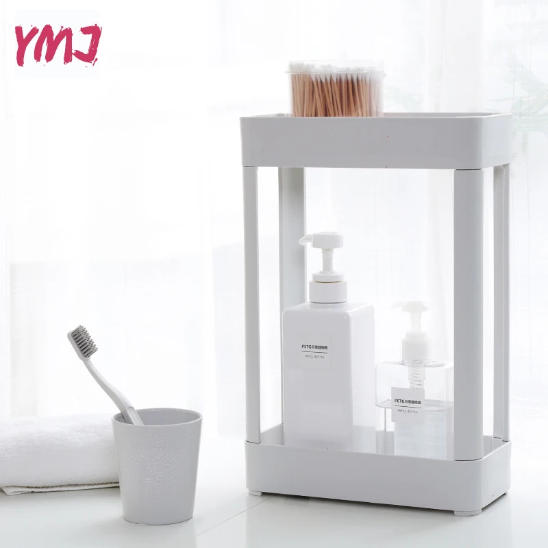 رفوف التخزين الحمام تخزين منظمة غرامة مزدوجة طبقة تخزين رفوف سميكة المواد صغيرة رف زاوية الأبيض