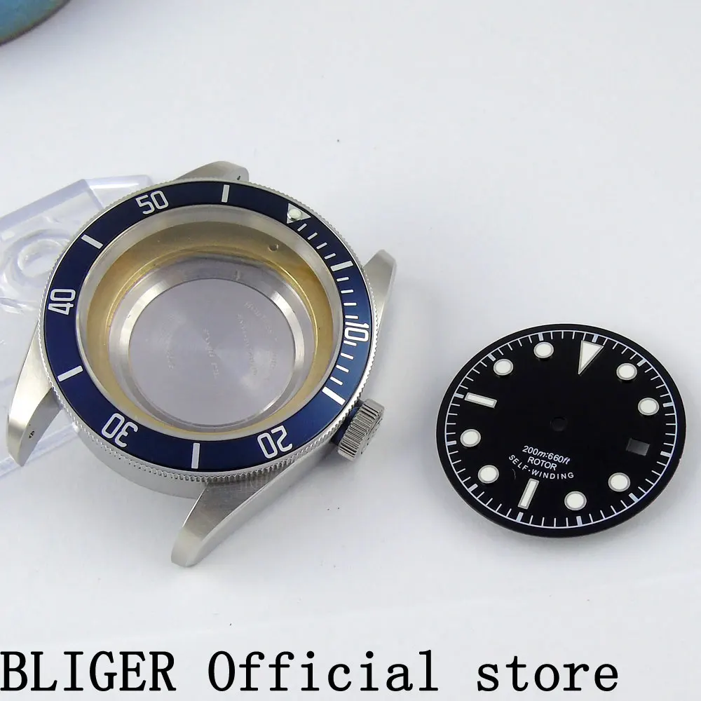 Sapphire Glass 41mm Sterile Stainless Steel Watch Case+Watch Dial Fit For ETA 2836 Automatic Movement C40 | - Цена: 4 876,52 руб.