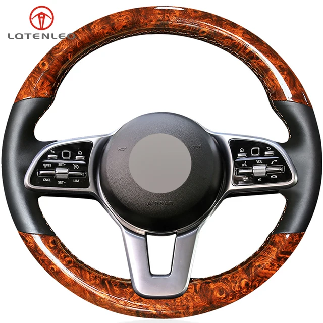 Buy LQTENLEO Black Genuine Leather Wood Grain Car