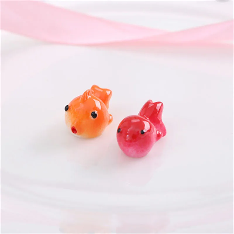 

7PCS/Lot Small Goldfish Slime Charms Beads Slime Accessories Making Supplies With Drawstring Pouch for DIY Crafts Scrapbooki