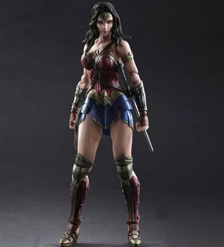 

Wonder Woman Action Figure Play Arts Kai PVC Figure Toy 250MM Anime Movie Dawn of Justice Model Batman v Superman Playarts PA15