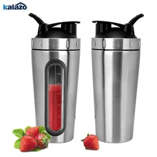 700 мл толстый протеиновый порошок из нержавеющей стали, шатающийся стакан с прозрачным окном, Спортивная портативная чашка для фитнеса