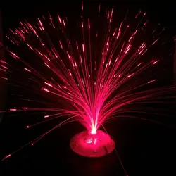 Романтический Цвет Изменение LED волокно оптический ночник батарея питание Рождество лампы светодиодный вечерние украшения дома