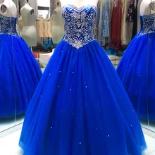 Королевское голубое праздничное платье для выпускного вечера вечерние платье длинное милое вечернее платье, украшенное бисером для танцев бальное платье, vestidos De 15 Anos Сладкий 16 платья 121