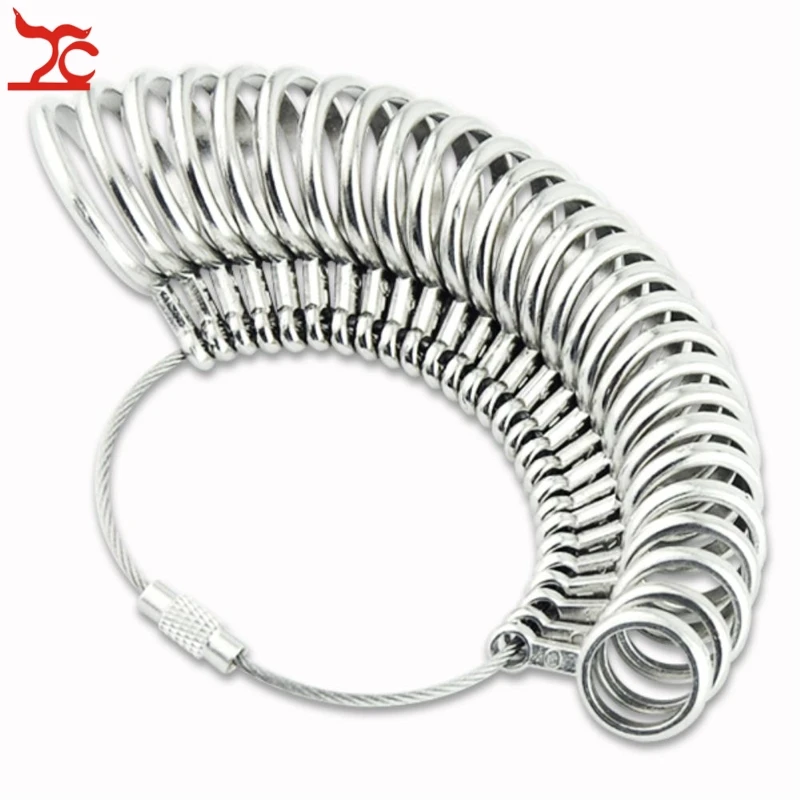 Wholesale 6 Sets Jewelry Ring Sizer Tool US 0 13 Metal Measure Ring