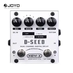 JOYO D-SEED двухканальный цифровой Задержка гитары педаль эффектов эффекты Guitarra Stompbox Правда Обход