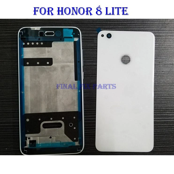 

Full Housing Chassis For Huawei Honor 8 Lite, P8 Lite 2017 LCD Front Frame + Back Battery Cover Housing + Button + Camera Lens