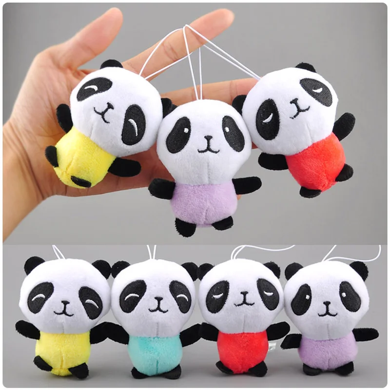 

9CM Standing Panda Plush Pendant Keychain Plush Pendant Cute Plush Toy Doll Mini Bear Catch Machine Ragdoll Gift